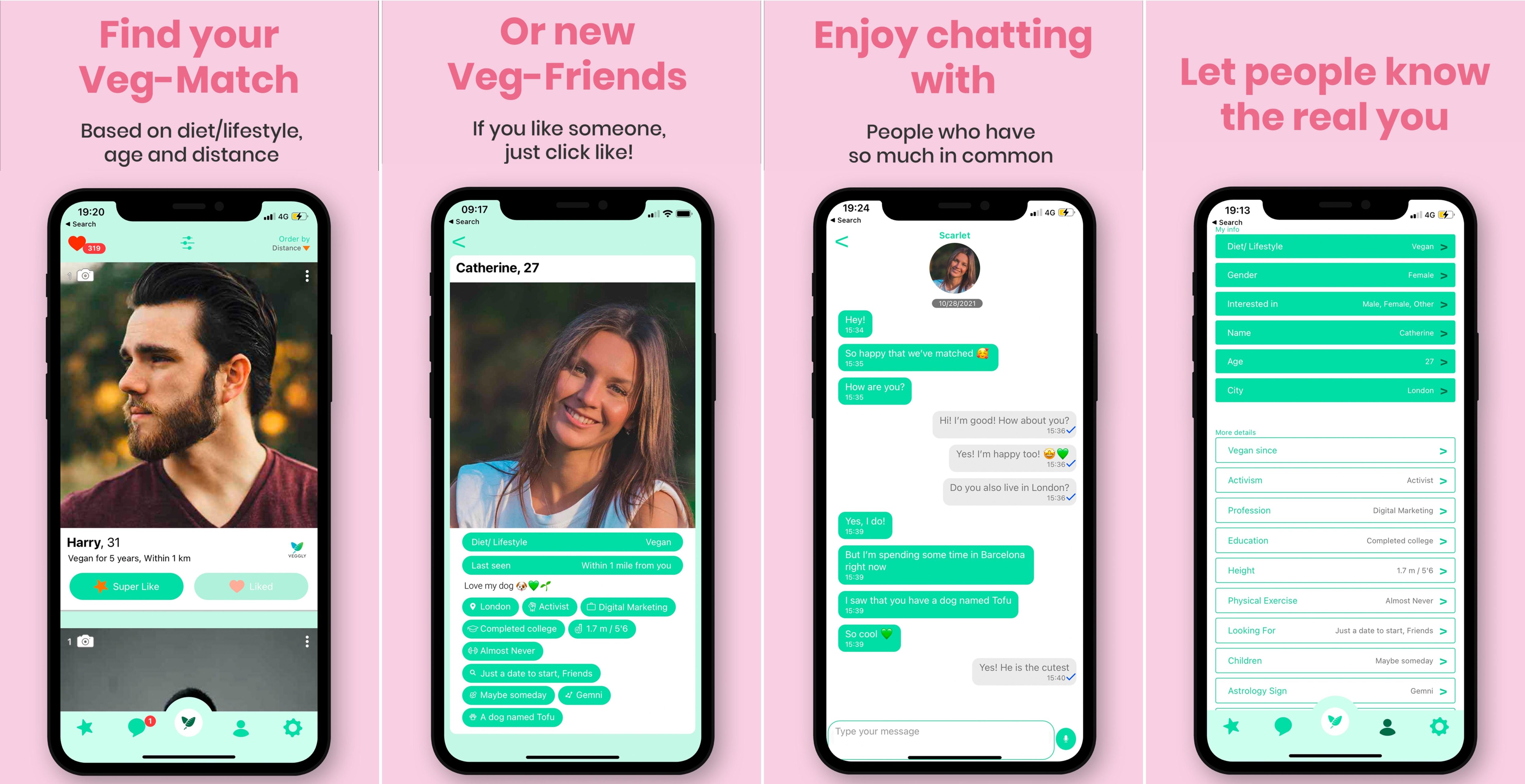 veggly tinder vegano app
