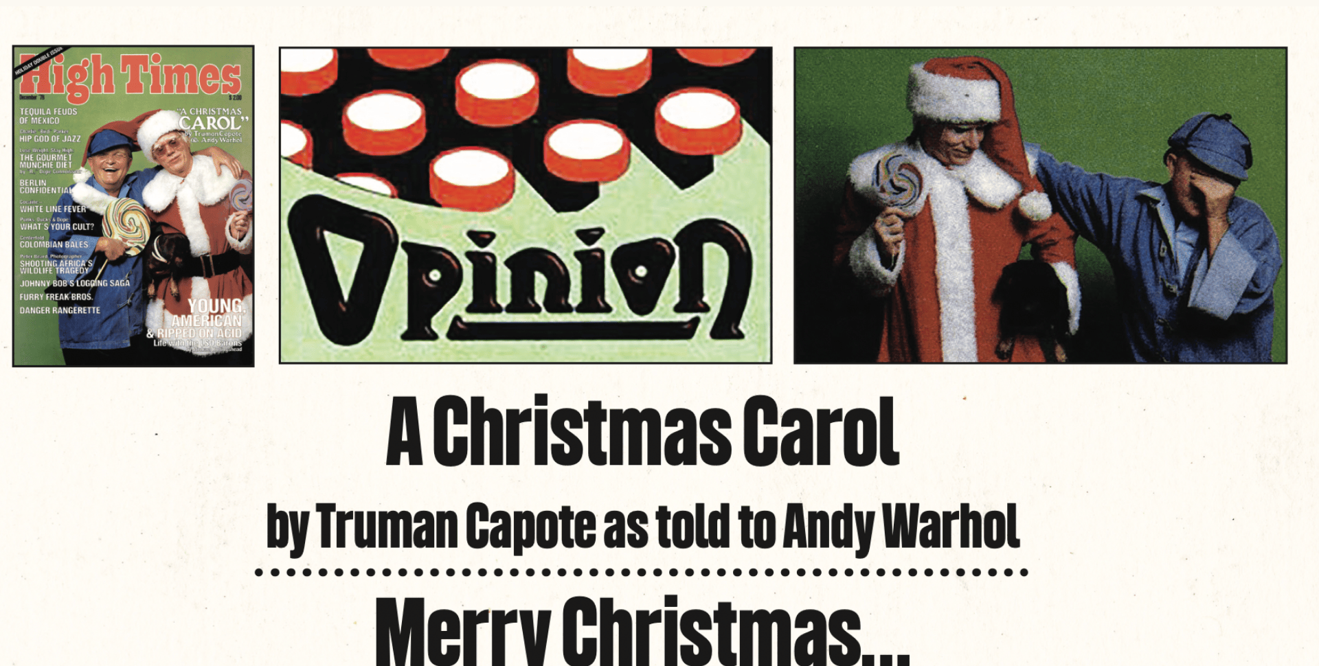 Una Pieza Navideña de Truman Capote, Contada a Andy Warhol