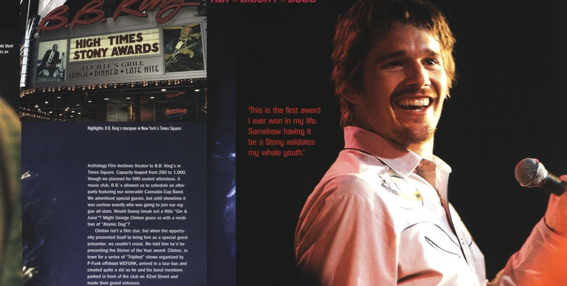 Antes del Oscar: El Primer Premio de Ethan Hawke Fue un Bong por la ‘Mejor Actuación Fumada’ Antes del Oscar: El Primer Premio de Ethan Hawke Fue un Bong por la ‘Mejor Actuación Fumada’